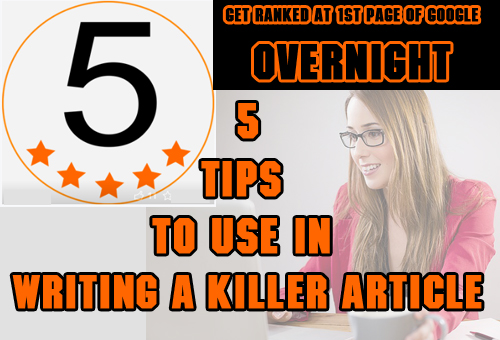 top 5 ranking tips for articles